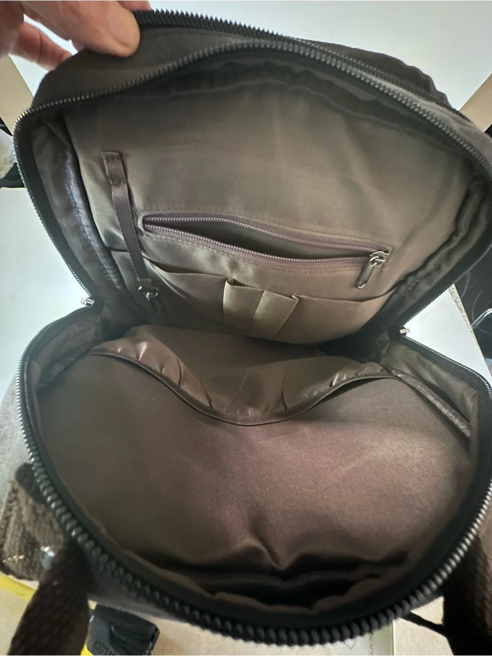 NEW MYGREEN Brown Backpack Zip & Buckle Closure, Leather Trim, Adjustable Strap